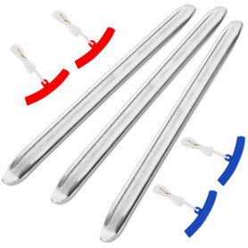 Kit de Demonte Pneu Moto 3pcs 30cm - Outils en Acier au Manganèse avec 4 Protèges Jantes - Levier de Pneu Manuel pour Moto, Voit