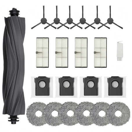HIYOUNG Accessoires pour Dreame L10s Ultra Gen 2/L10s Pro Ultra Heat/X30 Ultra/Mova E30 Ultra,1 brosse principale,6 brosses laté