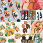Teklemon Lot de 207 Emporte-Pièces en Argile Polymère pour Boucles d'Oreilles, 24 Formes Cutters de Argile Polymère avec Cartes,