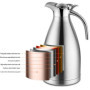 LANTING Thermos,Pichet Isotherme,Thermos Cafe Isotherme 2l,304 Acier Inoxydable Double-Wall Vacuum Isolé Café Pot Thermos,pour E