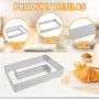 Cadre Patisserie Rectangulaire, Extensible Moule Carré, Moule Rectangulaire Patisserie en Acier Inoxydable, Cadre Patisserie Ext