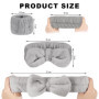 Bandeau pour cheveux Duoleimi Skincare-Set de 3 bandeaux démaquillants et bracelets cosmétiques pour femmes bandeau pour maquill