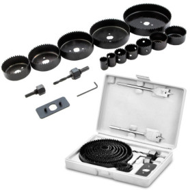 BLUESEABUY 18 Pièces Scie Cloche 19-127 mm Scie Cloche Bois Coffret de Scie Trépan avec Clés Hexagonales et Foret pour Bois Plac