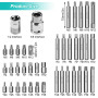 40 Pièces Hexagonal Douille Torx Kit, Professionnel Douille Torx Male avec Coffret, D'entraînement Adaptateur 3/8 1/2 Pouces, po