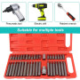 40 Pièces Hexagonal Douille Torx Kit, Professionnel Douille Torx Male avec Coffret, D'entraînement Adaptateur 3/8 1/2 Pouces, po