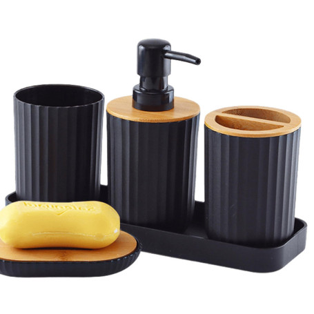 Ensemble d'accessoires de salle de bain, 5 pièces, accessoires décoratifs pour salle de bain, porte-brosse à dents, gobelet, dis