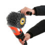 Lot de 2 brosses en nylon - Grain 120 - Brosse de polissage - Roue de tréfilage - Brosse pour rouleau abrasif, ponceuse à brosse