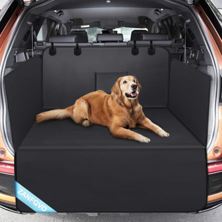 Zanfqvo Protection Coffre Voiture Chien avec Protection latérale - Imperméable Antidérapante Housse de Coffre pour Chien - Unive