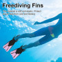 mizikuu Palmes Courtes Réglables, Palmes de plongée avec Sac à Palmes à Suspendre TPR Antidérapant Talon Ouvert Palmes Natation 