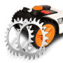 Crampons en Acier Inoxydable pour Tondeuse Robot Worx Landroid S et M-Taille de la Roue 205mm-12x vis en Acier Inoxydable-amélio