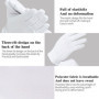 MATORD Gants Blancs Surpiqués en Nylon - 2 Paires Avec Boutons Pression pour Policier, Formel Smoking, Inspection de Bijoux