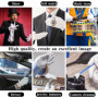 MATORD Gants Blancs Surpiqués en Nylon - 2 Paires Avec Boutons Pression pour Policier, Formel Smoking, Inspection de Bijoux