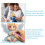 DCIDBEI DIY Broderie Diamant Objets de Décoration Diamond Painting Statues Décoratives, Puzzle Diamant Petit Ange Blond, BRICOLA