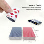 WUGAUWOR Carte Poker Plastique imperméables, 2 Jeux de 54 Cartes, Rouge et Bleu, Jeux de Cartes Poker, Playing Cards, Profession