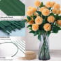 AMDZGLB Fil de Fleurs 100PCS Fil de Fer Vert de Fleuriste Emballage Tige Fleur de 30 CM Tige Metal pour Bouquet de Fleurs Bricol