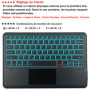 Nanhent Rétroéclairé Clavier Coque pour Xiaomi Pad 6S Pro (2024) 12.4 Pouces Tablette, Smart Touchpad, AZERTY Français Amovible 