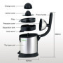 Augosma Presse-agrumes électrique de haute qualité, adapté aux oranges, citrons et pamplemousses, acier inoxydable brossé, facil