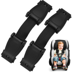 2pcs Chest Clip Ceinture de Sécurité Voiture Enfant, Pince Harnais Siège Auto, Réglable Sangle de Poitrine, Pratique et Sécurita