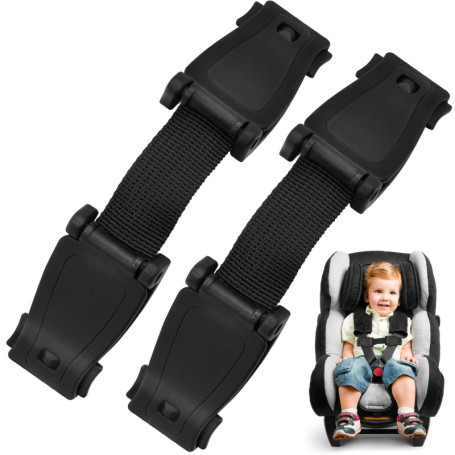 2pcs Chest Clip Ceinture de Sécurité Voiture Enfant, Pince Harnais Siège Auto, Réglable Sangle de Poitrine, Pratique et Sécurita
