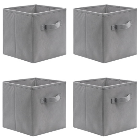 Sosayet Lot de 4 cubes de rangement pliants, 26 x 26 x 28 cm Boîtes de Rangement Ouvertes en Textile Non-Tissé, Tiroir en Tissu,