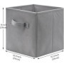 Sosayet Lot de 4 cubes de rangement pliants, 26 x 26 x 28 cm Boîtes de Rangement Ouvertes en Textile Non-Tissé, Tiroir en Tissu,