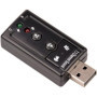 USB 2.0 Virtual 7.1 Channel Adaptateur audio stéréo Carte son externe, avec ports audio et microphone de 3,5 mm, amplificateur i