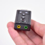 USB 2.0 Virtual 7.1 Channel Adaptateur audio stéréo Carte son externe, avec ports audio et microphone de 3,5 mm, amplificateur i