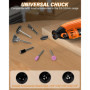 Akdomart Outils Rotatifs Multifonction, 200W Kit Outil Rotatif, outil multifonction avec 135 accessoires, 6 vitesses réglables, 