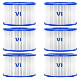 Sosayet Filtre Piscine pour Bestway 58323, 6 PCS Filtre Spa Type VI pour Lay-Z-Spa, Miami, Monaco, Vegas