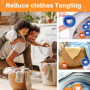 HNYGS-EU Attrape Anti Poil Machine à Laver, 8 Pièces Réutilisable Cheveux Animaux Nettoyage Outil pour Machine à Laver, pour Net