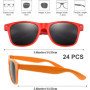 KAHEIGN 24 Pièces Lunettes de Soleil Néon pour Enfants, 12 Couleurs Lunettes de Soleil pour Enfants en Vrac Lunettes de Soleil d