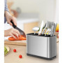 Zaxiva Range Couverts 4 Compartiments Rangement Cuisine, Porte Ustensiles Organiseurs, Range-couverts Anti-dérapant en acier ino