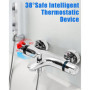 Mitigeur Douche Thermostatique, Mitigeur Baignoire Thermostatique, Mitigeur/Robinet Douche Thermostatique en Laiton avec Bouton 