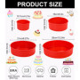 Moule Gateau Silicone, 4PCS Antiadhésif Moule Silicone Gateau Rond, Moules à Pâtisserie Réutilisables, pour Gateau Arc-en-ciel, 