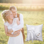 YUNCHONGuk Coussin pour alliances de mariage - En forme de cœur - Coussin pour alliances - Blanc - 20 x 20 cm