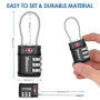 Brillirare Lot De 2 Cadenas Approuvé par la TSA, Serrure à Combinaison à Long Câble de Voyage, Résistant Aux Intempéries Valise 