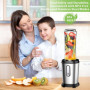 500W Blender Smoothie Électrique, Mini Mixeur Blender avec 2 Bouteilles Tritan Portables de 600 ml, Mixeur Smoothie sans BPA ave