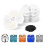 Dunkwckore 4 Pieces Filtre Fontaine Eau Chat, Cat Filtres de Rechange de Fontaine d'animal Familier pour Fontaine de Chat 2L & 2