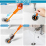 Fousenuk Lot de 3 Deboucheur Canalisation, Furet Deboucheur Evier Professionnel, Plomberie WC, Kit Debouchage Cheveux Douche Pin