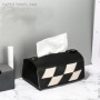 IKAAR Distributeur de mouchoirs rectangulaire en cuir synthétique pour la maison, la salle de bain, le salon, la chambre, la sal