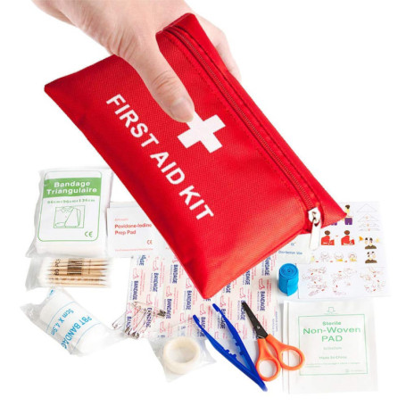 KAIAIWLUO Trousse de Premiers Secours,108 PCS Mini Kits de Survie Petite Trousse de Survie d'urgence Sac de Médicale Comprend Ba