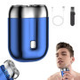 Nouveau modèle de mini rasoir électrique à double tête, rasoir de poche USB pour homme, lavable, rechargeable et étanche