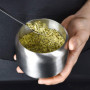 Yueser Sucrier en Acier Inoxydable, 2pcs Petit Bol à Sucre Pot à Épices avec Couvercle et Cuillère pour Maison et Cuisine Sel Su