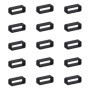 FuzlPnag 15 PCS Silicone bracelet De Montre boucle,Boucles de Rechange en Caoutchouc Siliconé, 20 mm Boucles de Bracelet,Passant