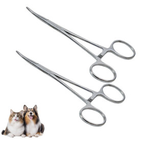 LUMOOM 2PCS Décrocheur À Hameçon, Pince À Lancer, Têtes Courbées, Pince Hémostatique Pour Chats Et Chiens, Pince À Pêche, Pince 
