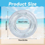 LUMOOM Bouée de natation gonflable avec paillettes - En PVC transparent - Pour adultes - Piscine, plage de sable - Fête - Argent