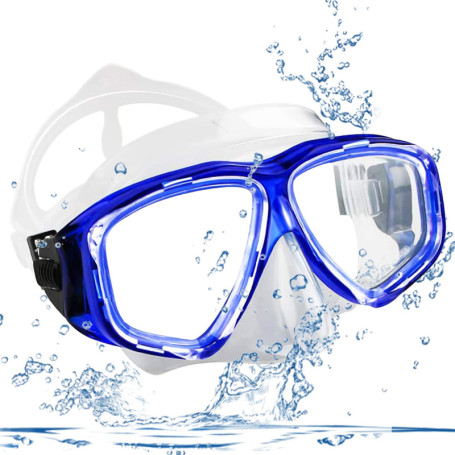OPAMOO Lunettes de Plongée, Lunettes de Natation avec Réglables, Lunettes de plongée pour Adultes, Vision à 180 Degrés View avec