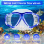 OPAMOO Lunettes de Plongée, Lunettes de Natation avec Réglables, Lunettes de plongée pour Adultes, Vision à 180 Degrés View avec