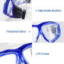 OPAMOO Lunettes de Plongée, Lunettes de Natation avec Réglables, Lunettes de plongée pour Adultes, Vision à 180 Degrés View avec