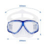 OPAMOO Lunettes de Plongée, Lunettes de Natation avec Réglables, Lunettes de plongée pour Adultes, Vision à 180 Degrés View avec